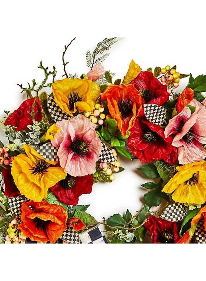 Courtly Poppy 28" Wreath