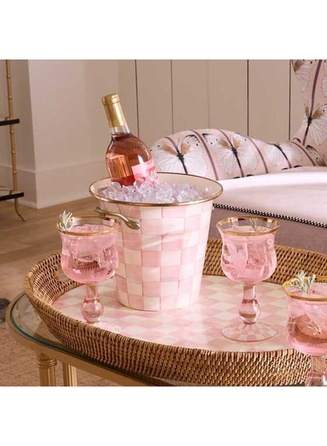 Rosy Check Enamel Wine Cooler