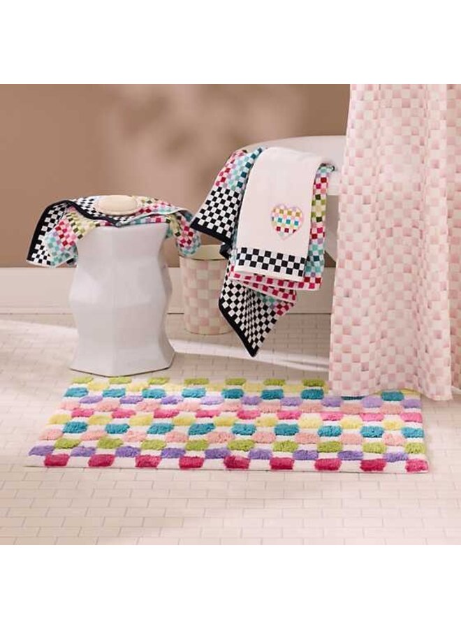 Rainbow Micro Check Bath Rug