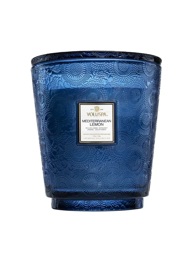5 Wick Hearth Candle - Mediterranean Lemon