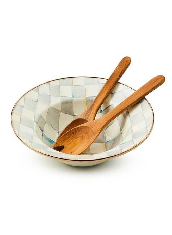 Sterling Check Salad Serving Set