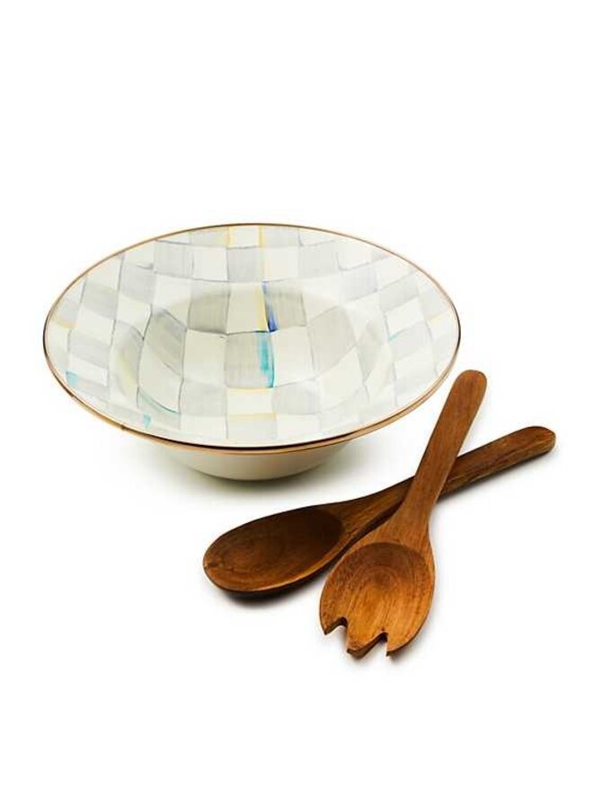 Sterling Check Salad Serving Set