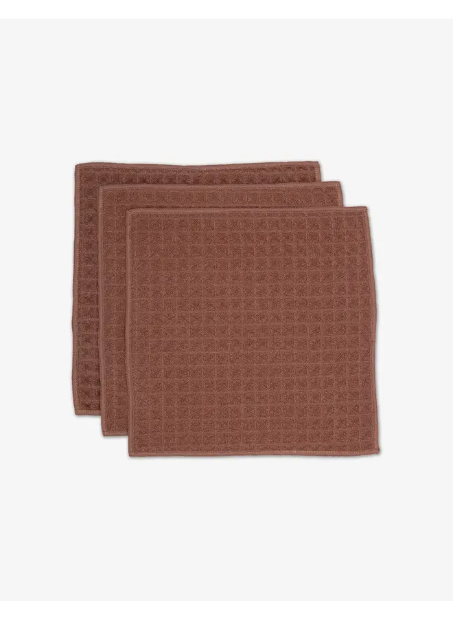 Dusty Rose Waffle Washcloth Set