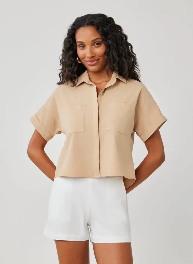 Two Pocket Short Sleeve Shirt - Kona Khaki -
