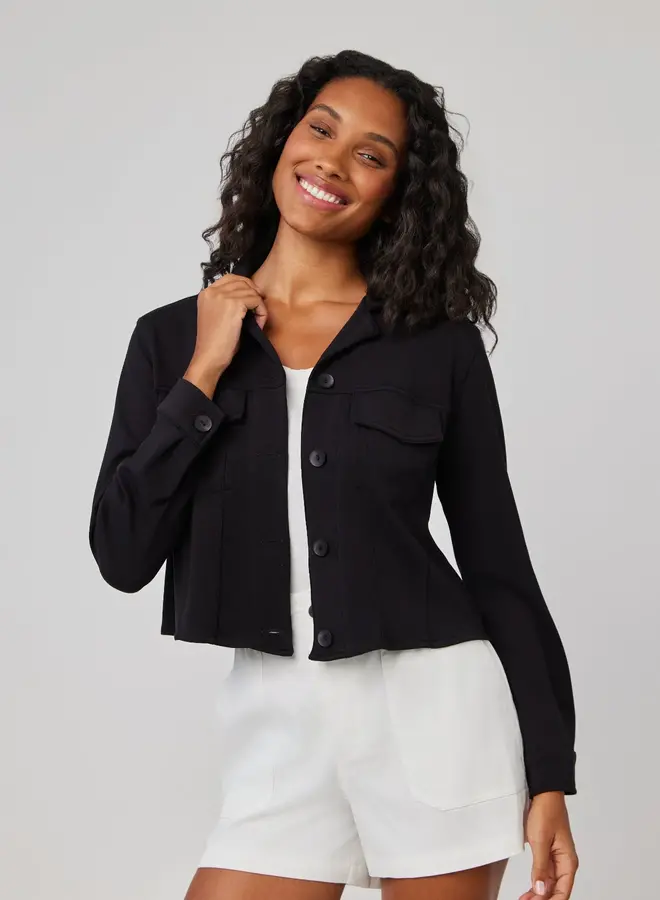 Coco Cropped Jacket Black
