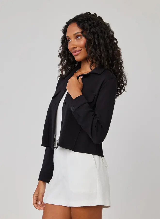 Coco Cropped Jacket Black