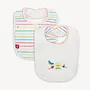 Rainbow Road Organic Cotton Reversible Bib
