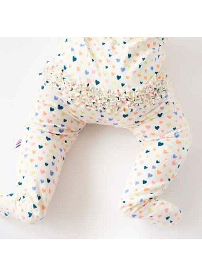 Love at Furst Site Ruffle Butt Footie -