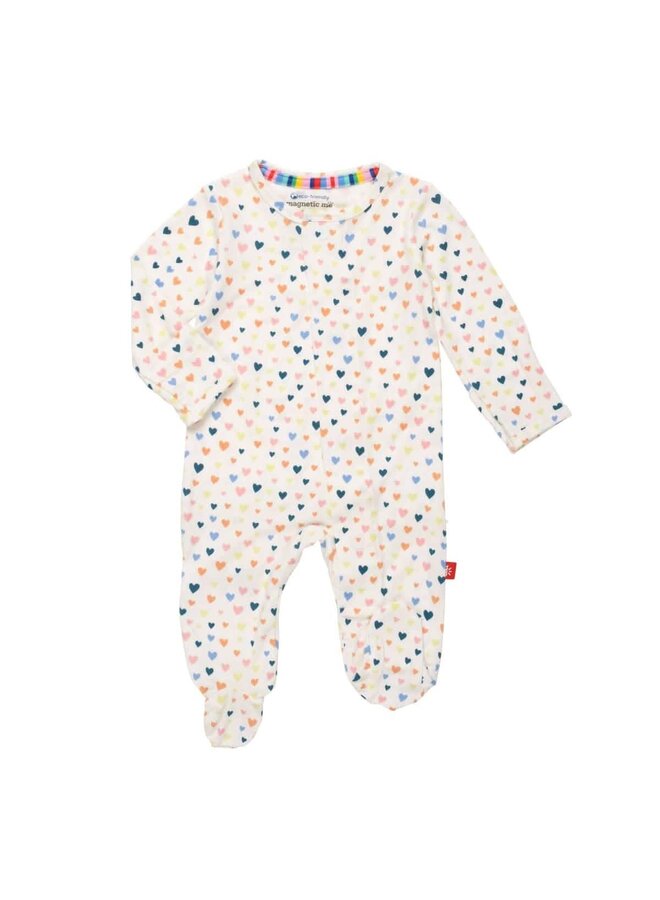 Love at Furst Site Ruffle Butt Footie -
