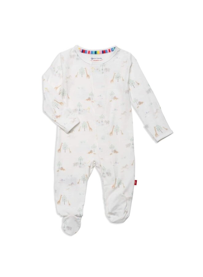 White Serene Safari Footie