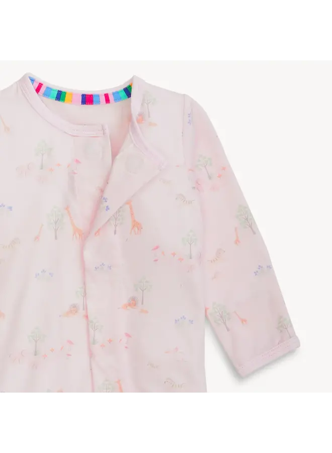 Pink Serene Safari Footie
