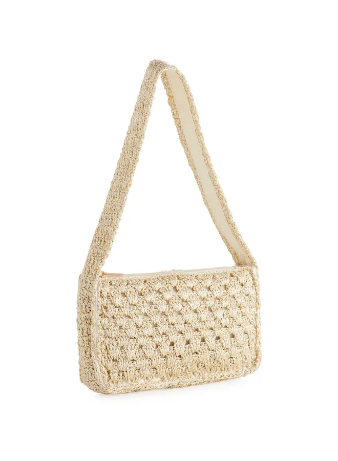 Luna Crochet Shoulder Bag Natural