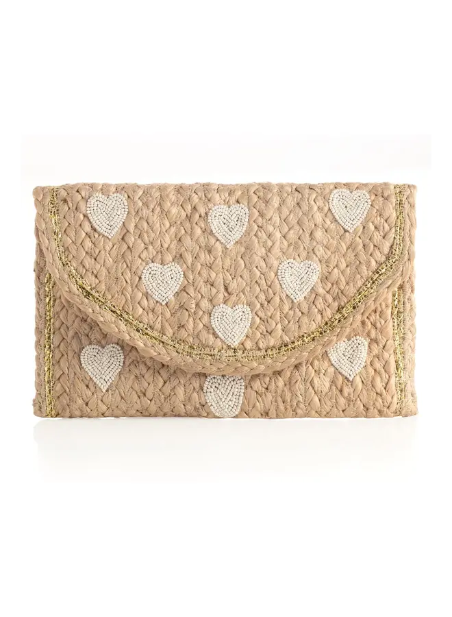 Hearts Clutch Natural