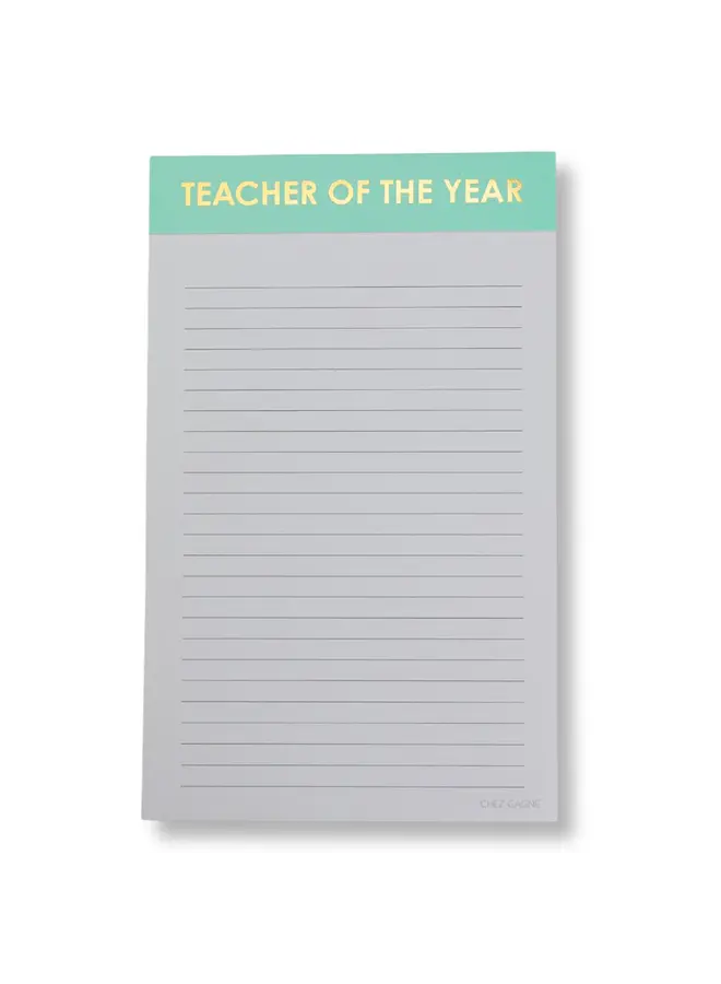 Teacher of the Year Notepad