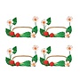 Meadow Walk  Raspberries Place Card Holder Set/4 - Multi