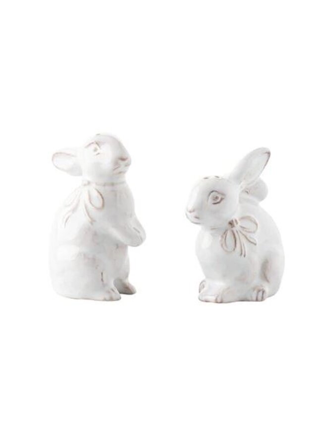Clever Creatures Bunny Salt and Pepper Set/2pc