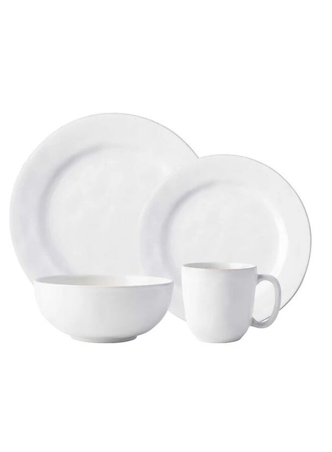 Puro 4pc Place Setting with Mug - Whitewash