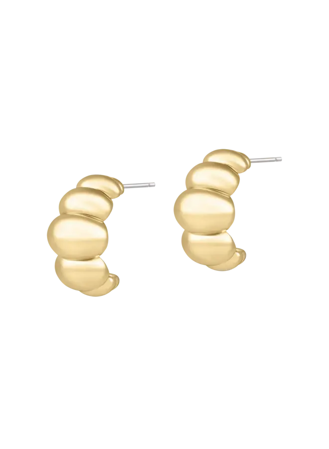 Puff Earrings - Gold