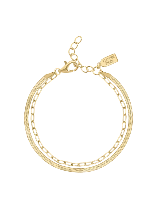 2 Chains Bracelet Gold