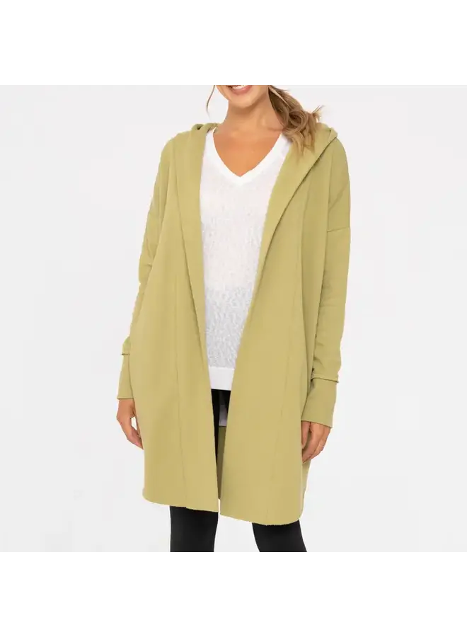 Open Front Longline Hoodie Cardigan