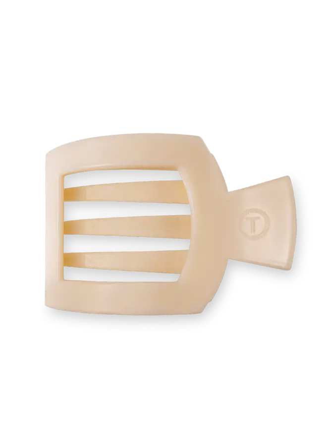 Almond Beige  Large Flat Square Clip