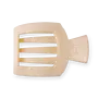 Almond Beige Large Flat Square Clip