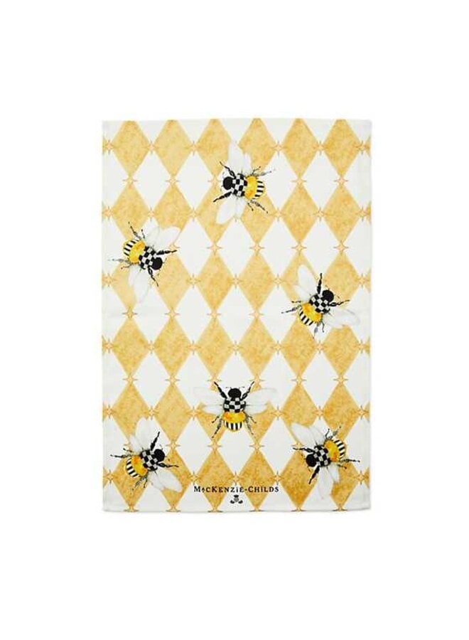 Honeycomb With Bees Dish Towel