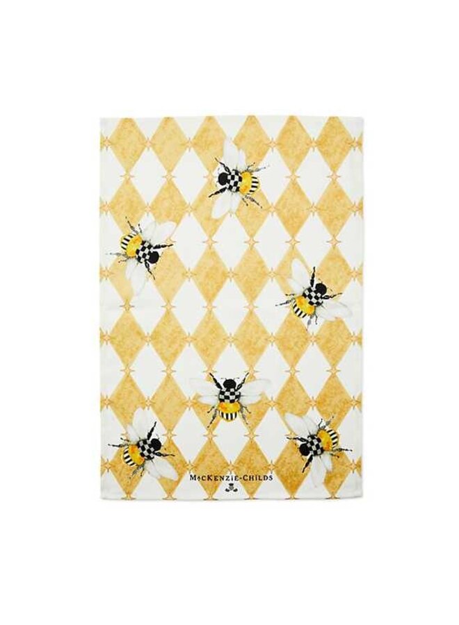 Honeycomb With Bees Dish Towel