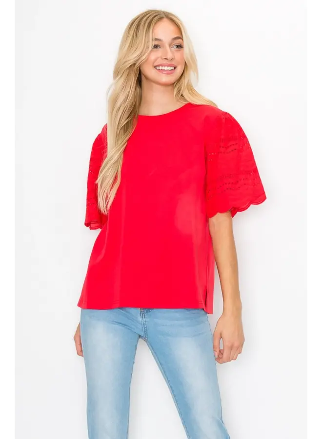 Ramona Pointe Knit with Lace Eyelet