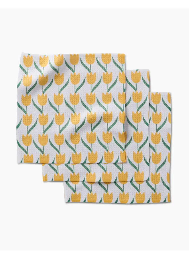 Spring Tulip Flowers Dishcloth Set