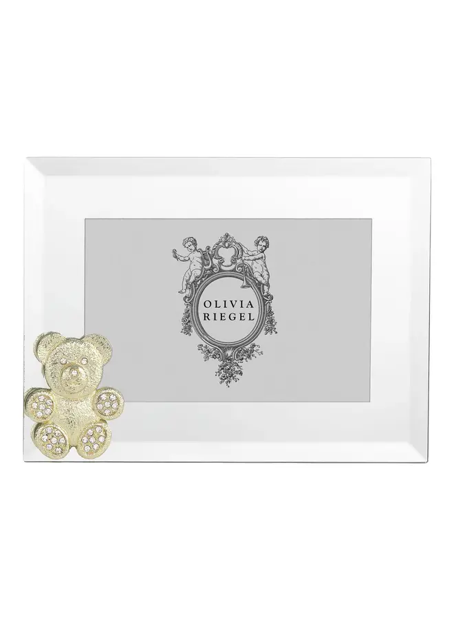Gold Teddy Bear 4" x 6" Frame