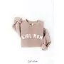 Girl Mom Graphic Sweatshirt Tan