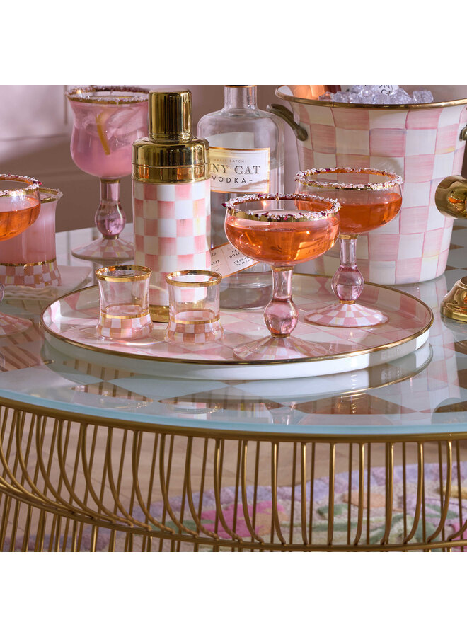 Rosy Check Round Tray