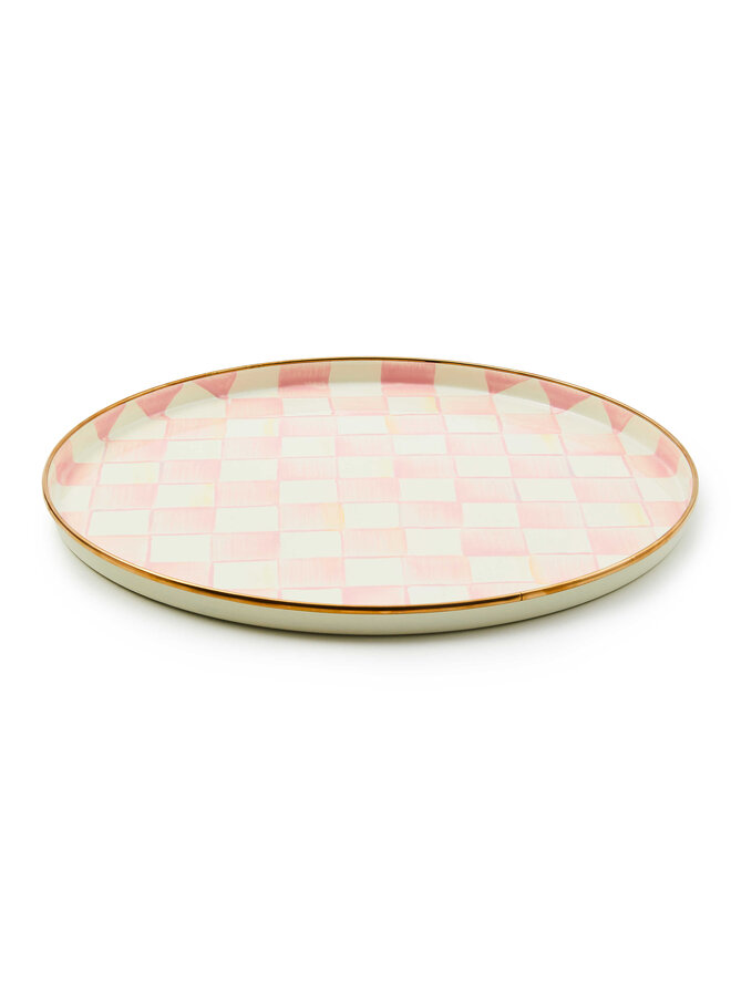 Rosy Check Round Tray