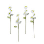 White Daisy Beaded Flower Stem, Set of 4