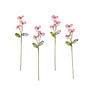 Pink Pansy Beaded Flower Stem, Set of 4