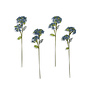 Blue Hydrangea Beaded Flower Stem, Set of 4