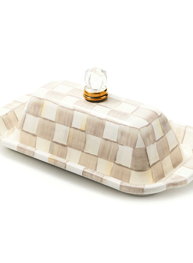 Mocha Check Butter Box