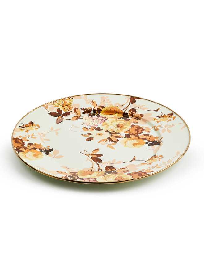 Wild Rose White Serving Platter