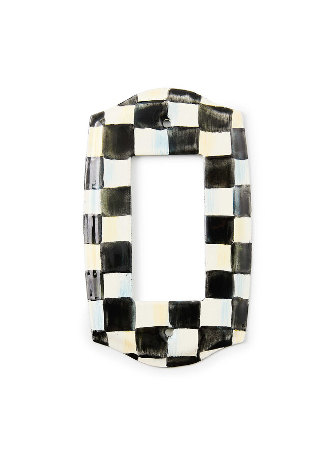 Courtly Check Single Rocker Switch Plate