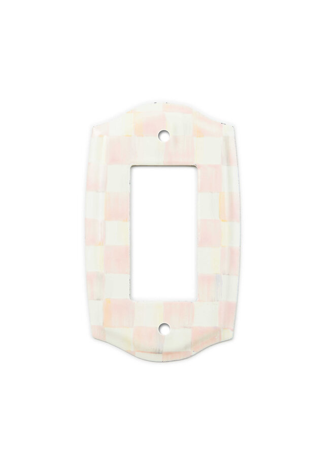 Rosy Check Single Rocker Switch Plate