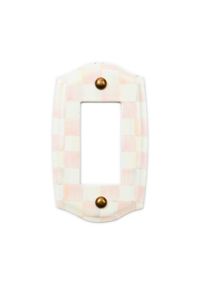 Rosy Check Single Rocker Switch Plate