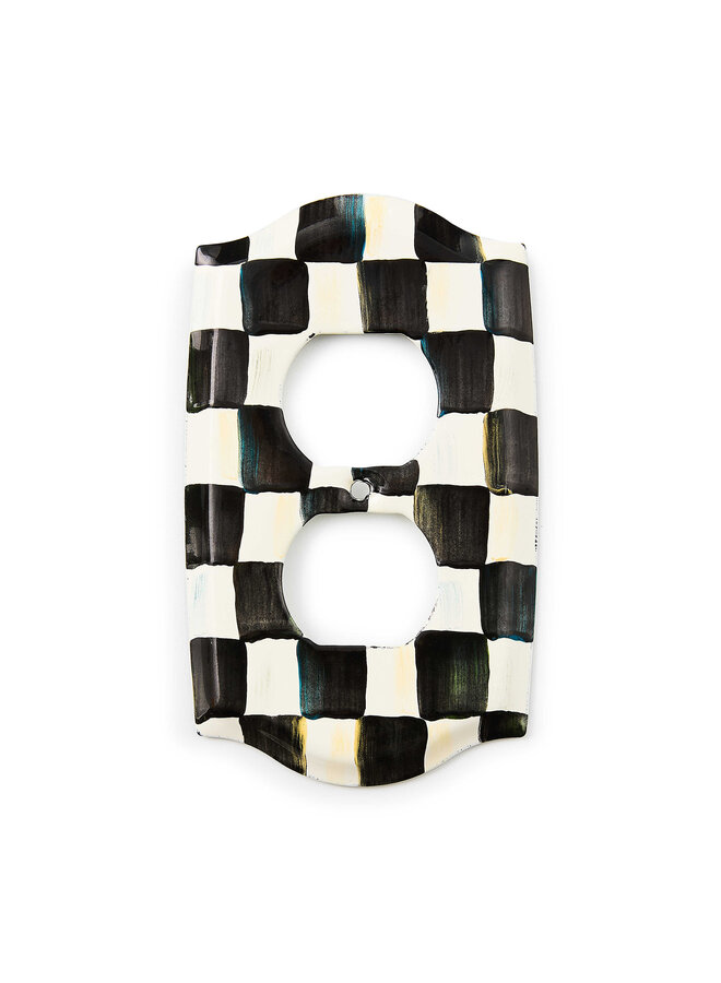Courtly Check Double Outlet Cover