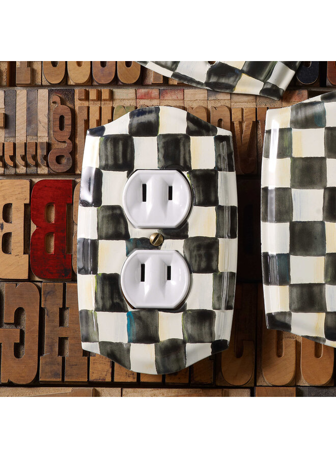 Courtly Check Double Outlet Cover
