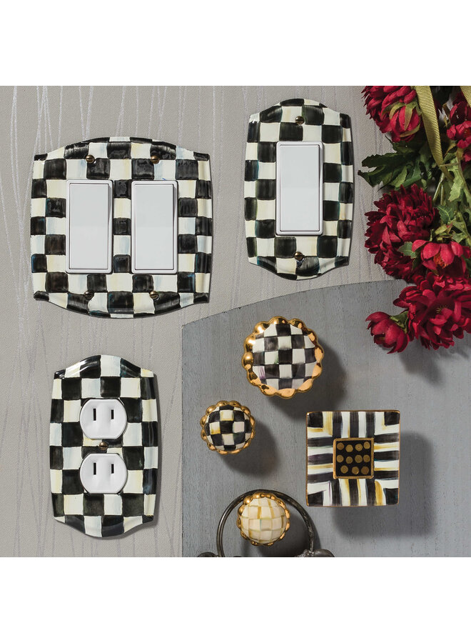 Courtly Check Double Outlet Cover