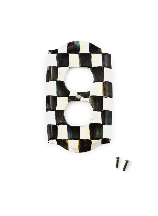 Courtly Check Double Outlet Cover