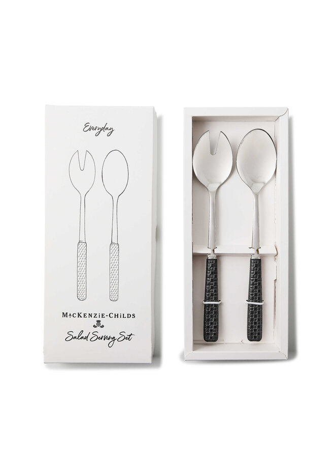 Everyday Black Salad Serving Set