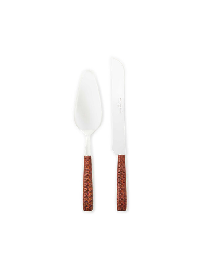 Everyday Leather Cake Serving Set