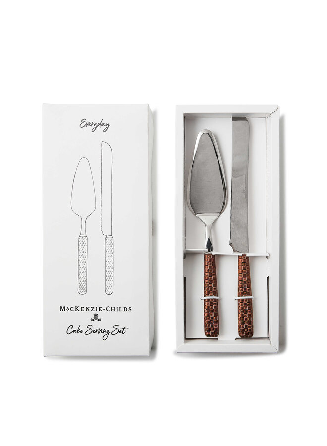 Everyday Leather Cake Serving Set
