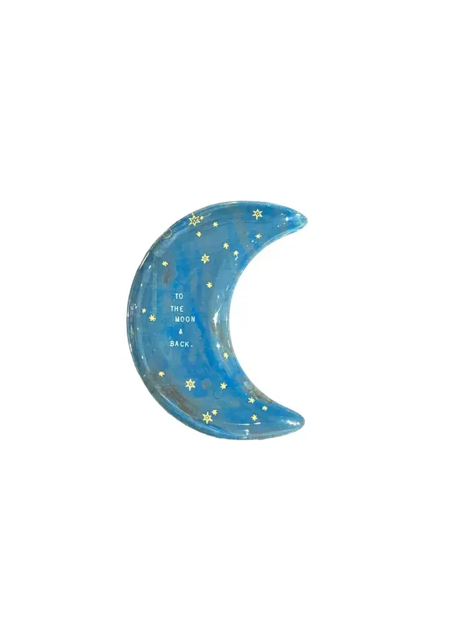 To The Moon & Back Small Moon Decoupage Plate